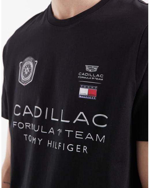 Tommy Hilfiger Black X Cadillac F1 Car Graphic T-shirt for men