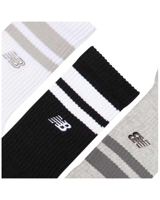 New Balance Multicolor Active Premium Stripe Crew Socks 3 Pack