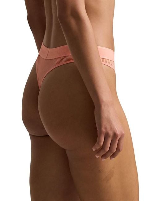 Polo Ralph Lauren Brown Shadow Stripe Mid Rise Thong