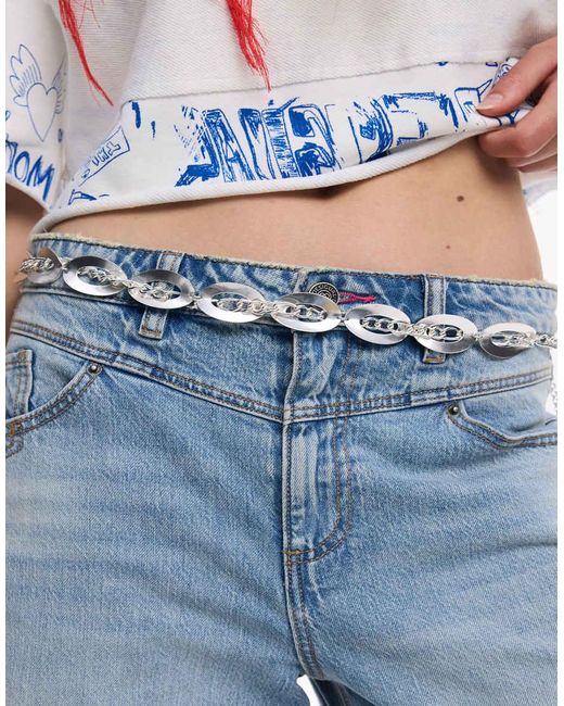Desigual White Zalio Chain Belt