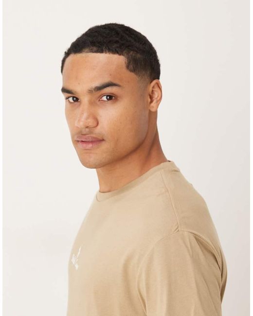 T-Shirt Classica Oversize Con Scritta E Logo Centrale A Icona di Polo Ralph Lauren in Natural da Uomo