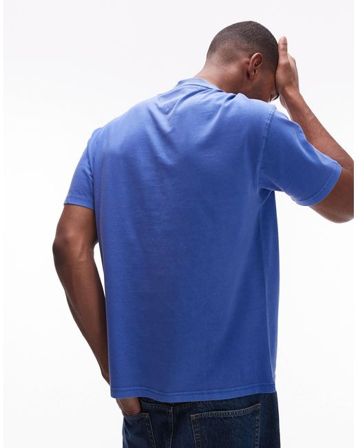 Tommy Hilfiger Blue Relaxed Badge Logo T-shirt for men