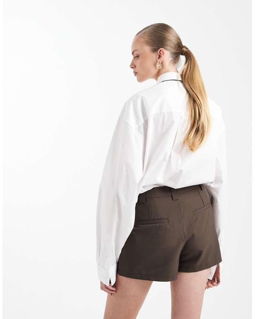 ASOS Brown Tailored Micro Short