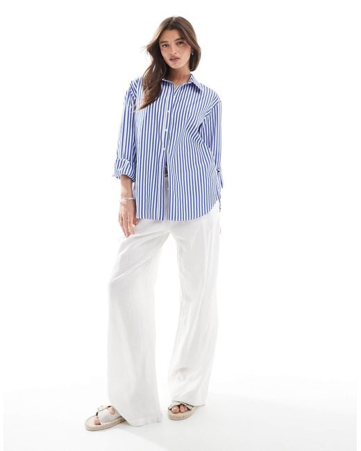 Miss Selfridge Blue – oversize-hemd