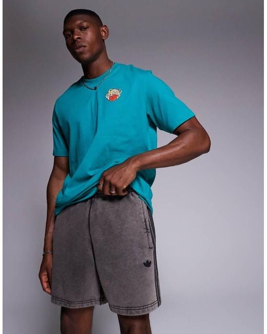 Adidas Originals Blue Premium Essentials Shorts for men