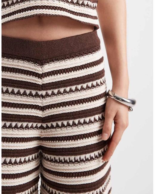 ASOS White Crochet Knit Trouser Co-ord