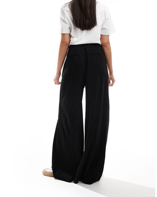 Pantalon ultra large en crêpe Vero Moda en coloris Black