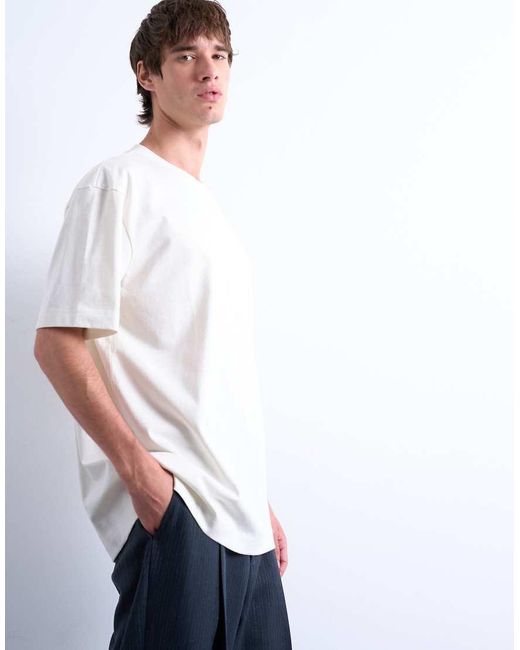 Topman White Relaxed Fit T-shirt for men