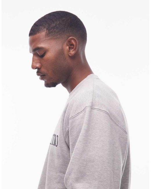 No Problemo Gray Logo Cotton Sweatshirt for men