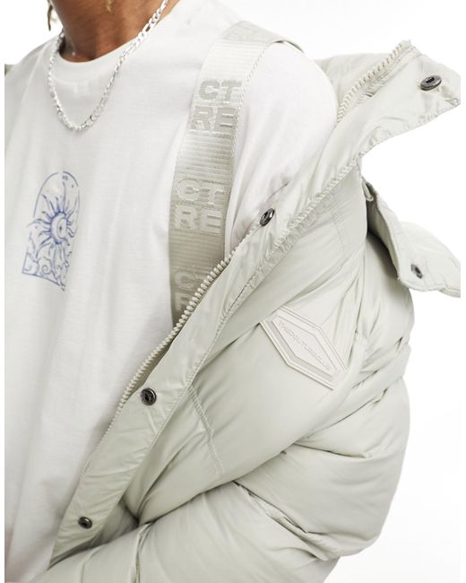 Piumino oversize beige con maniche con zip di The Couture Club in White da Uomo