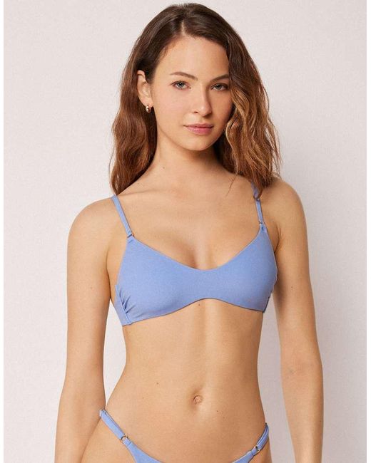 Calzedonia Blue Premium Fit Brassiere Bikini Top