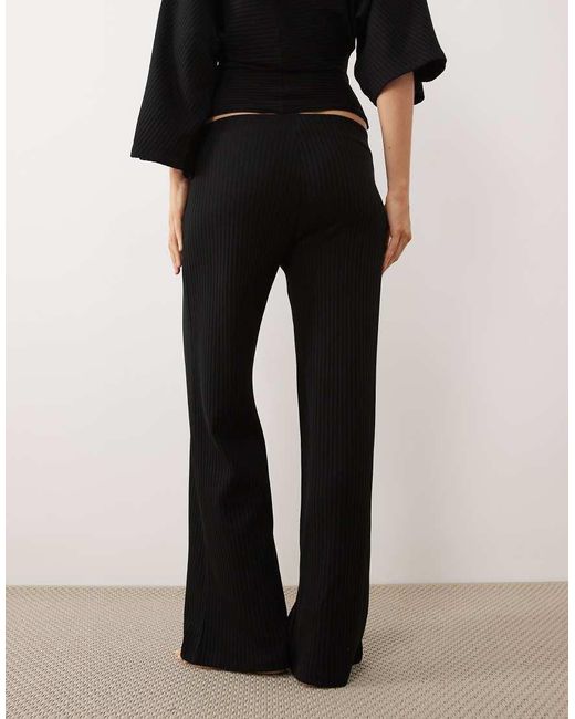 Gina Tricot Black Co-ord Rib Trousers