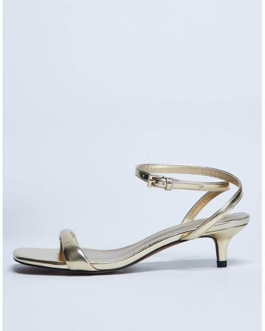TOPSHOP White Irene Barely There Mid Heel Sandals