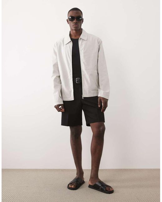 ASOS Natural Harrington Jacket for men