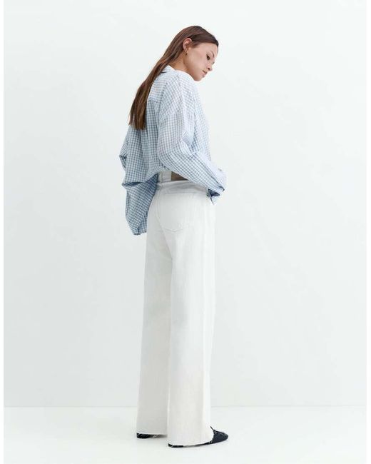 Pull&Bear Blue Petite Straight Wide-leg Jeans