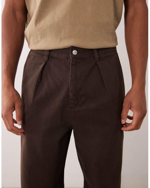 ASOS Natural Relaxed Tapered Trouser for men