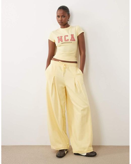 ASOS Natural Weekend Collective Icon Baby Tee With Wca Graphic