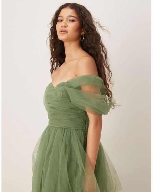 lace and beads green dress Plus Sydney Emerald Green Tulle Mini Dress UK 24 / Emerald Green