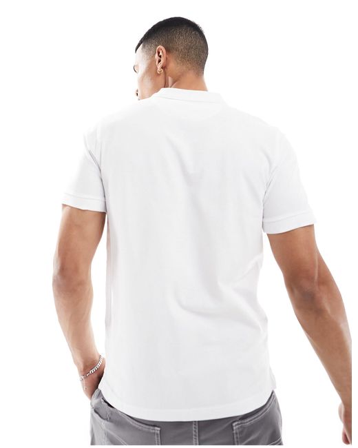 Farah White Blanes Short Sleeve Polo Shirt for men