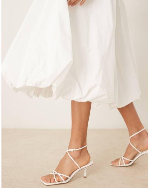 Abercrombie & Fitch Maxi Pofrok Met Hoge Taille in het Natural