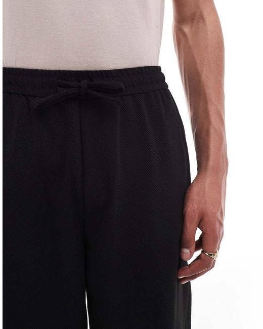 Bershka Trainingsbroek Met Zijpaneel in het Black voor heren