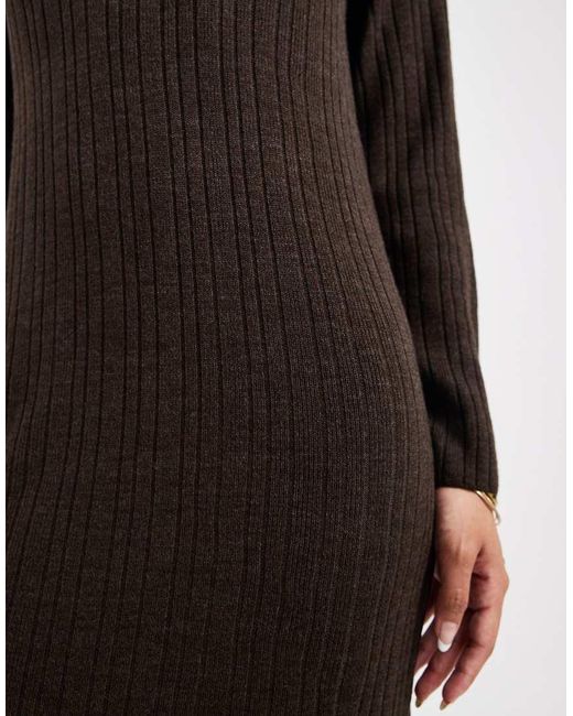 Only Petite Black Knitted Midaxi Dress