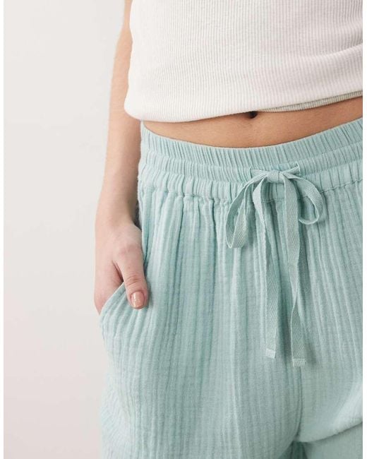 Iisla & Bird Green Flowy Wide Leg Pants