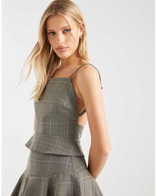 ASOS Gray Peplum Co-Ord Cami