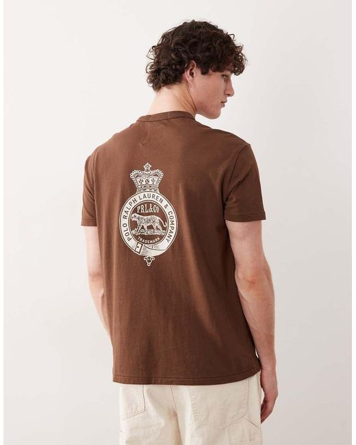 Polo Ralph Lauren Brown Heavyweight Crest Back Print T-shirt for men