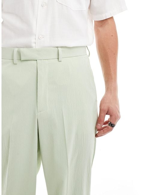 Pantaloni eleganti a fondo ampio di ASOS in Green da Uomo