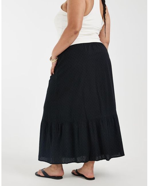 Vero Moda White Textured Boho Maxi Skirt