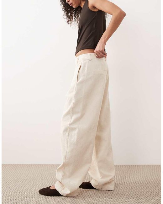 Jdy Natural Embroidery Details Barrel Jeans
