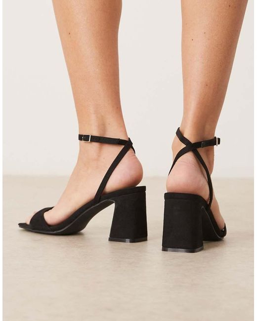 Raid Wide Fit Black Raid Cora Wide Fit Block Heeled Sandals