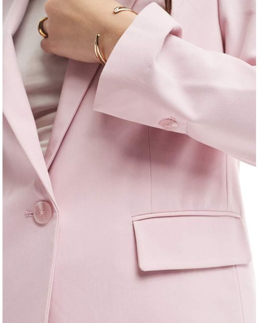 Stradivarius Oversized Single Breasted Blazer in het Pink