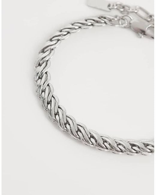 ASOS Metallic Braided Rope Chain Bracelet for men