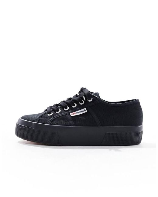 Superga Black 2790 Flatform Trainers