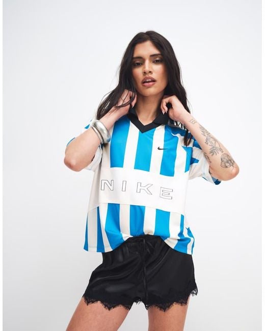 Nike Blue Street Stripe Jersey T-shirt