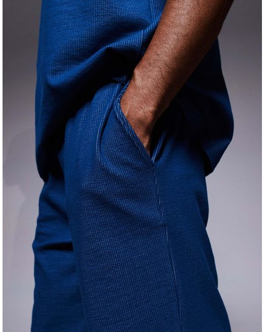 ADPT – strukturierte shorts in Blue für Herren