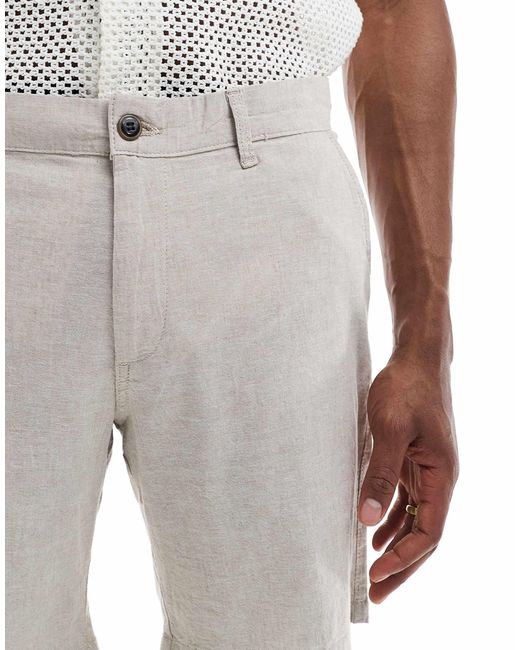Short en lin - beige JJ Rebel pour homme en coloris White