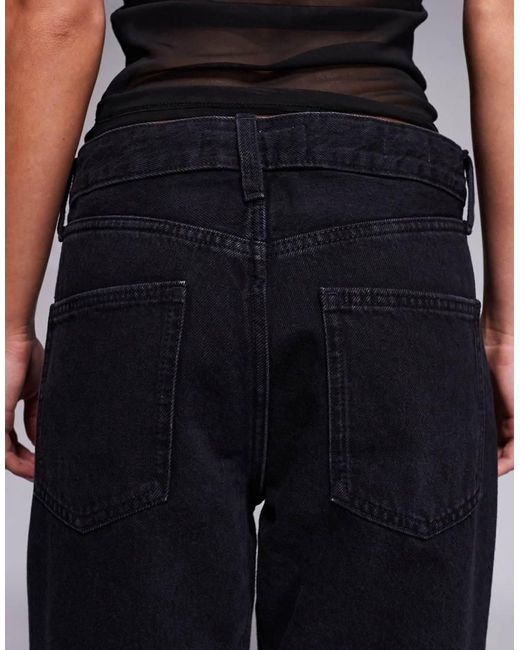 River Island Black Relaxed Straight Jean
