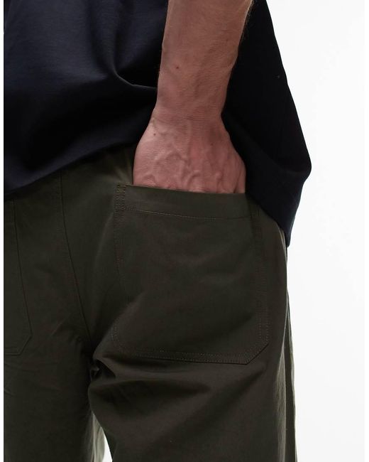 ARKET Blue Heavy Poplin Trouser With Button Front for men