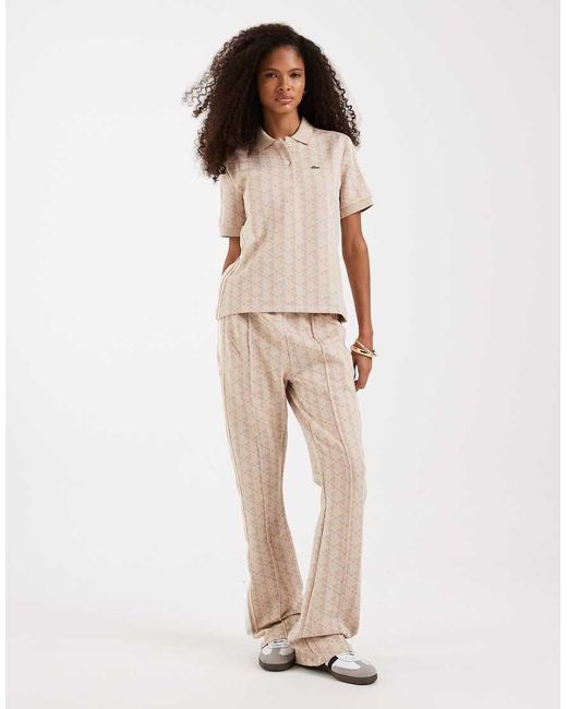 Lacoste Natural Co-Ord Flare Track Pant