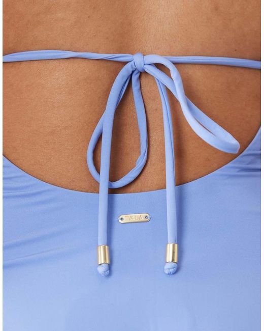 Tala Blue Halter Tie Back Swimsuit