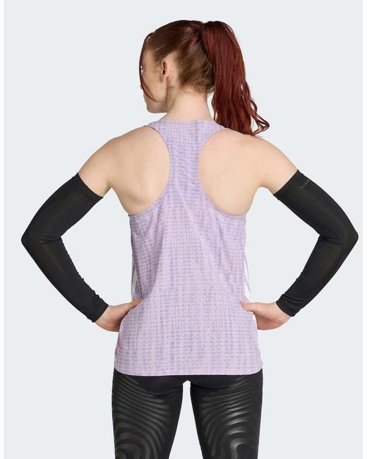 Adidas Originals Purple Adidas Running Adizero Running Singlet