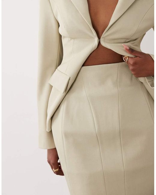ASOS Natural Co-ord Pelmet Mini Skirt