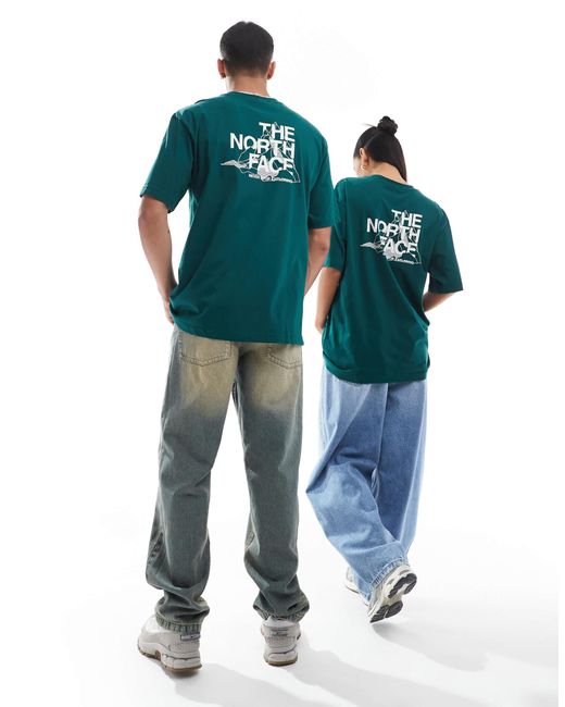The North Face Green Mountain Sketch Backprint Oversized T-shirt