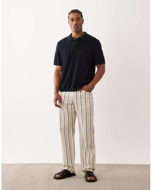 ARKET Black Pure Cotton Short Sleeve Polo Shirt for men