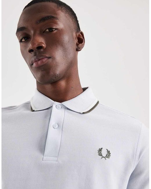 Fred Perry White Twin Tipped Polo Shirt for men