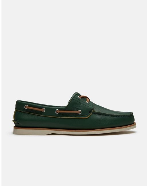 Timberland Green Classic Boat Shoe for men