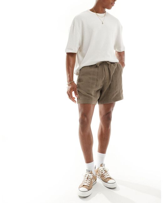 Abercrombie & Fitch – chino-shorts in White für Herren